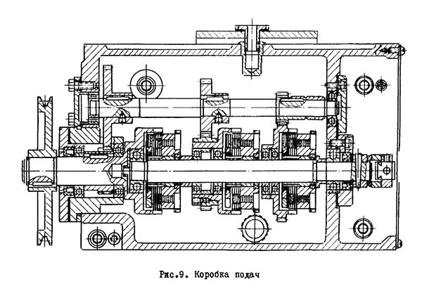 Коробка подач токарно-револьверного верстата 1Г325 1Г325 Коробка подач токарно-револьверного верстата